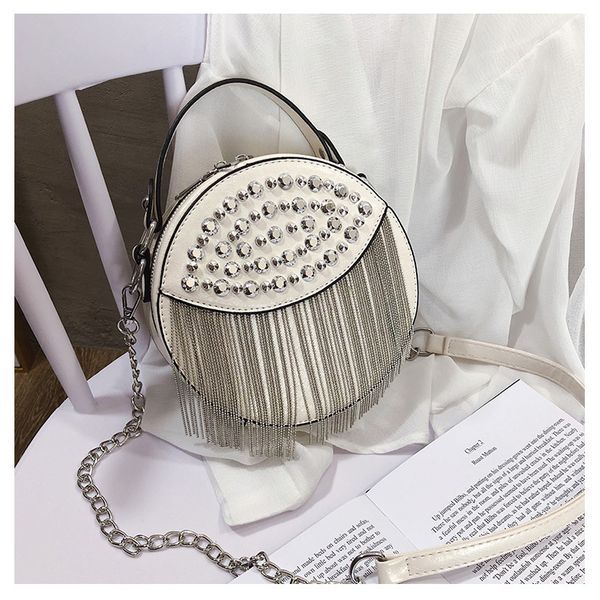 design women bags leather diamonds shoulder bags rivet shoulder bag lady round small bag black tassel chain crossbody
design women bags leather diamonds shoulder bags rivet shoulder bag lady round small bag black tassel chain crossbody
