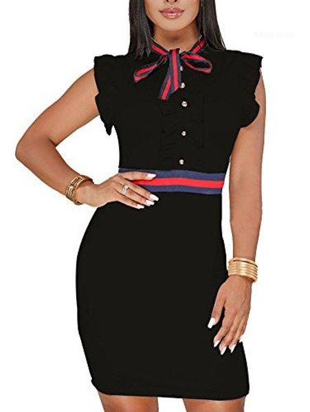 rela bota women's sleeveless ruffled turtleneck bowknot bodycon mini party dress1, Black;gray
rela bota women's sleeveless ruffled turtleneck bowknot bodycon mini party dress1, Black;gray