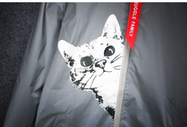 new men's 3m reflective jacket cat hip hop funny pocket hooded waterproof men women streetwear windbreaker jackets homme coats, Black;brown
new men's 3m reflective jacket cat hip hop funny pocket hooded waterproof men women streetwear windbreaker jackets homme coats, Black;brown