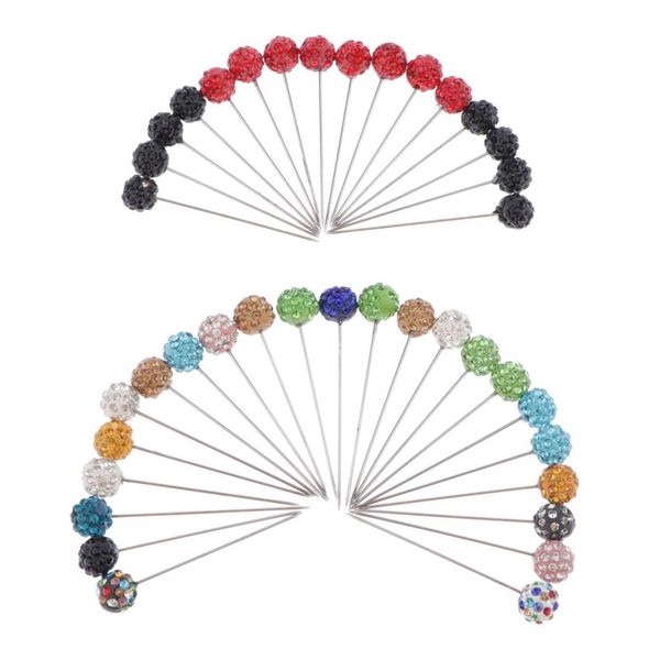 2.1 inch color dressmaker pins with crystal rhinestone ball head for sewing and quilting (40 pieces), Black
2.1 inch color dressmaker pins with crystal rhinestone ball head for sewing and quilting (40 pieces), Black