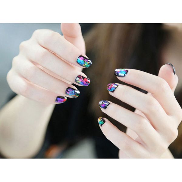 holographic nail foil set nail art transfer sticker manicure diy holo sticker decor ey669, Black
holographic nail foil set nail art transfer sticker manicure diy holo sticker decor ey669, Black