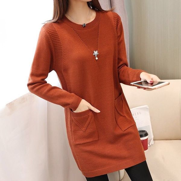 2020 spring and autumn sweater women's loose mid-length knitted bottoming shirt autumn and winter new korean sweater skirt, White;black
2020 spring and autumn sweater women's loose mid-length knitted bottoming shirt autumn and winter new korean sweater skirt, White;black