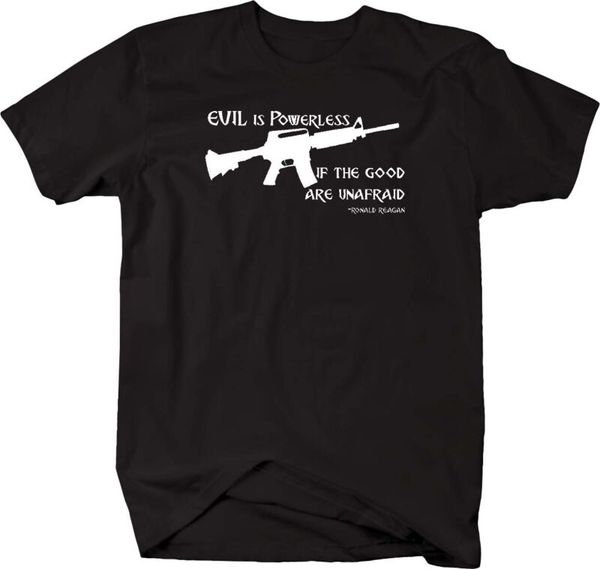 men's t-shirts tshirt -evil is powerless if the good are unafraid ronald reagan quote 2a nra, White;black
men's t-shirts tshirt -evil is powerless if the good are unafraid ronald reagan quote 2a nra, White;black