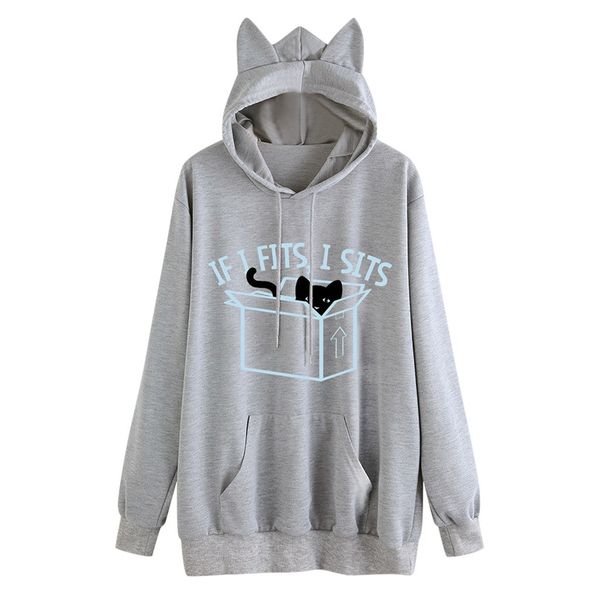 women hoodies sweatshirts with ears warm plus size long sleeve sports hooded pullover o-neck casual pocket running fitness, Black
women hoodies sweatshirts with ears warm plus size long sleeve sports hooded pullover o-neck casual pocket running fitness, Black