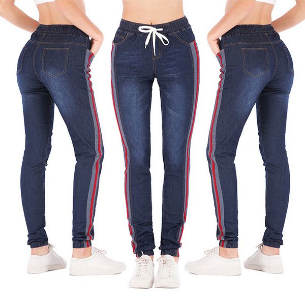 gryffon women stretch plus loose denim jeans elastic plus casual drawstring cropped women's nine points cargo jeans autumn, Blue
gryffon women stretch plus loose denim jeans elastic plus casual drawstring cropped women's nine points cargo jeans autumn, Blue