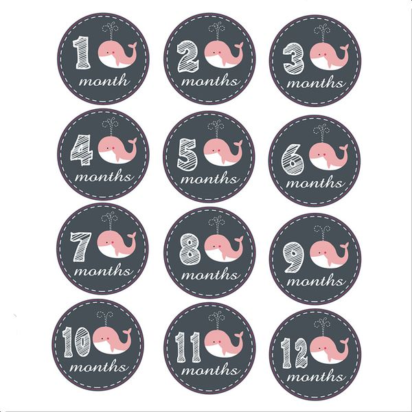 12 pcs month sticker baby pgraphy milestone memorial monthly newborn cartoon whale commemorative card number p props
12 pcs month sticker baby pgraphy milestone memorial monthly newborn cartoon whale commemorative card number p props
