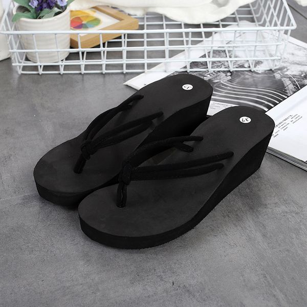 fashion beach women slippers med wedges platform flip flops summer solid open toe outdoor shoes, Black
fashion beach women slippers med wedges platform flip flops summer solid open toe outdoor shoes, Black