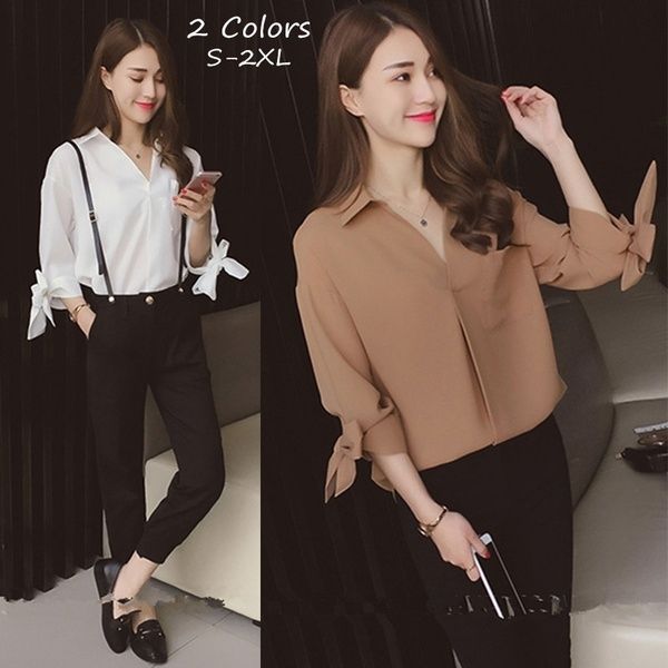 plus size new fashion ladies casual loose pure color chiffion shirt 3/4 sleeve v-neck blosue basic shirt, White
plus size new fashion ladies casual loose pure color chiffion shirt 3/4 sleeve v-neck blosue basic shirt, White