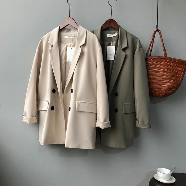 2020 spring blazer coat women turn down collar long sleeve vintage coat casaco feminino office elegant solid color blazer female, White;black
2020 spring blazer coat women turn down collar long sleeve vintage coat casaco feminino office elegant solid color blazer female, White;black