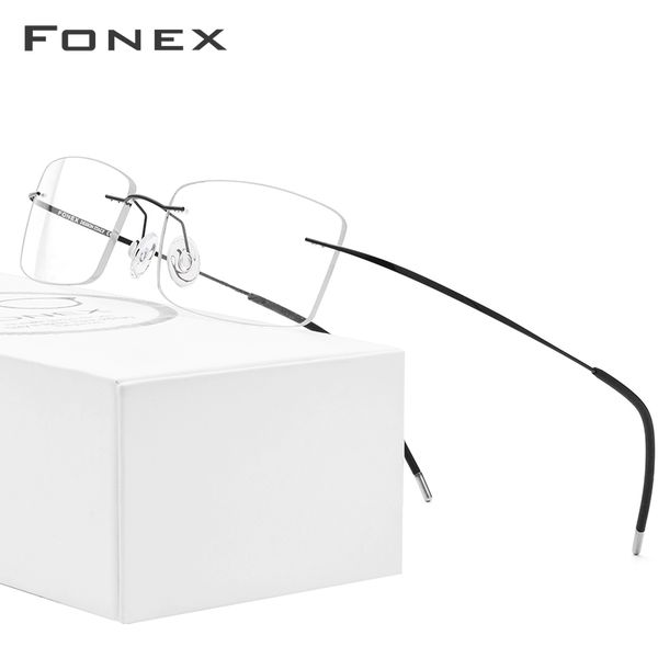 rimless titanium alloy glasses frame men ultralight square prescription eyeglasses man frameless myopia optical frames eyewear, Black
rimless titanium alloy glasses frame men ultralight square prescription eyeglasses man frameless myopia optical frames eyewear, Black