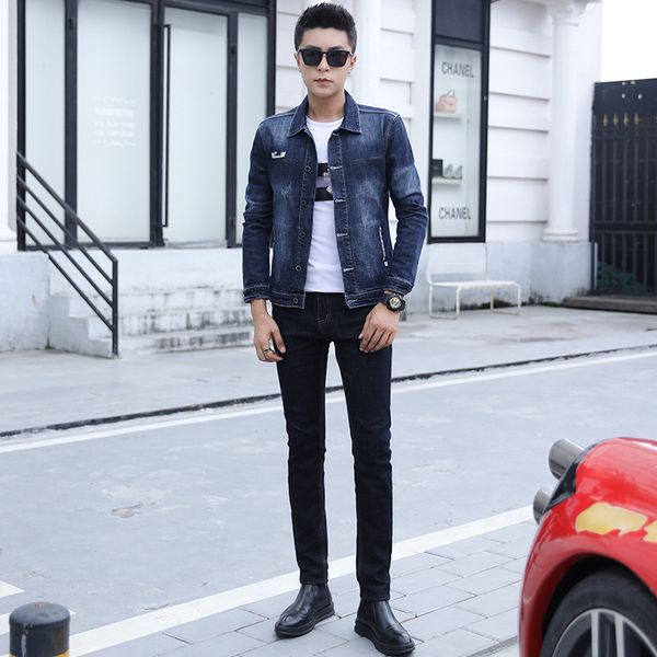 spring and autumn denim jacket men's japanese-style dark blue printed fit no bombs popular brand jacket handsome denim waist, Black;brown
spring and autumn denim jacket men's japanese-style dark blue printed fit no bombs popular brand jacket handsome denim waist, Black;brown