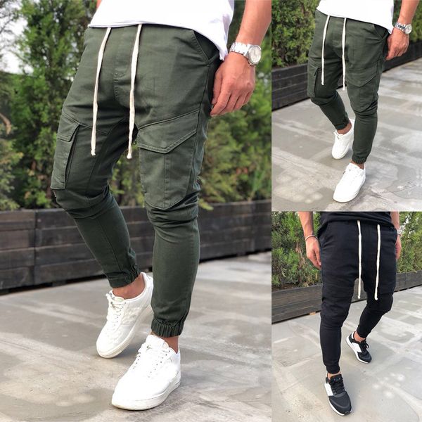 2019 new fashion men's elastic drawstring cargo pants army green&black head elastic foot anti-theft pocket overalls pants 5.13
2019 new fashion men's elastic drawstring cargo pants army green&black head elastic foot anti-theft pocket overalls pants 5.13
