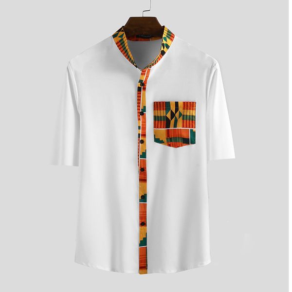 national style men clothes with stand collar and pocket printed short-sleeved men shirt multi colors s-3xl size shirts dress, White;black
national style men clothes with stand collar and pocket printed short-sleeved men shirt multi colors s-3xl size shirts dress, White;black