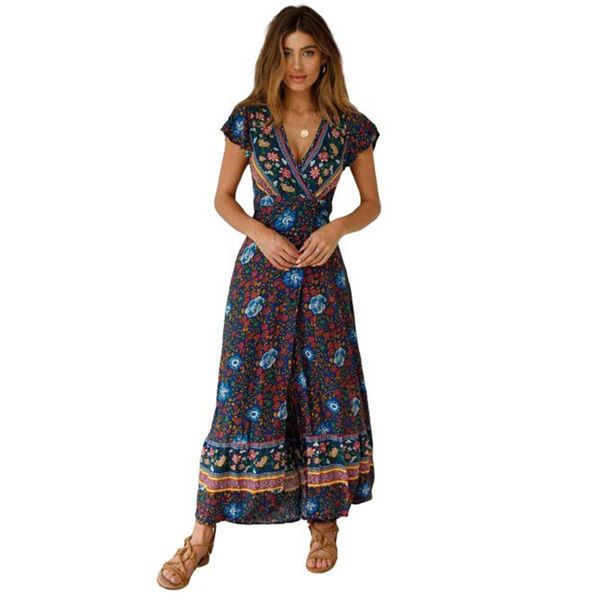 с коротким рукавом v-образным вырезом женщины длинные платья цветочный принт повседневная макси платье женский винтаж сплит летнее платье ve, Black;gray
с коротким рукавом v-образным вырезом женщины длинные платья цветочный принт повседневная макси платье женский винтаж сплит летнее платье ve, Black;gray