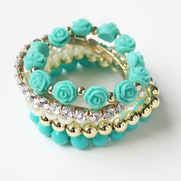 f&u 2014 trendy fashion candy color pearl rose flower multilayer charm bracelet & bangle for women fashion jewelry, Golden;silver
f&u 2014 trendy fashion candy color pearl rose flower multilayer charm bracelet & bangle for women fashion jewelry, Golden;silver