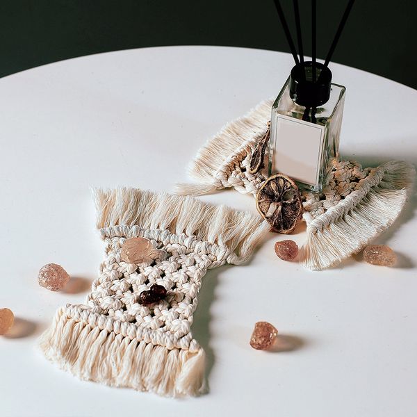 2-Pack Nordic Pure Hand Woven Cotton Rope Coaster Placemat Insulation Mat Tassel Simple Homestay Decoration
2-Pack Nordic Pure Hand Woven Cotton Rope Coaster Placemat Insulation Mat Tassel Simple Homestay Decoration