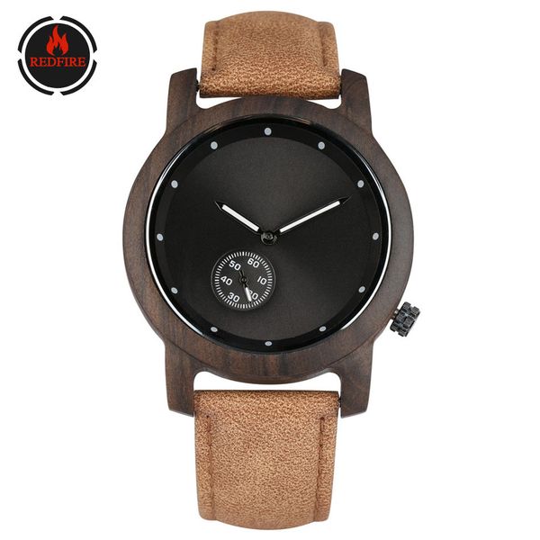 redfire business simple men watch ebony wooden clock quartz movement unique seconds small dial men's watches reloj de los hombre, Slivery;brown
redfire business simple men watch ebony wooden clock quartz movement unique seconds small dial men's watches reloj de los hombre, Slivery;brown