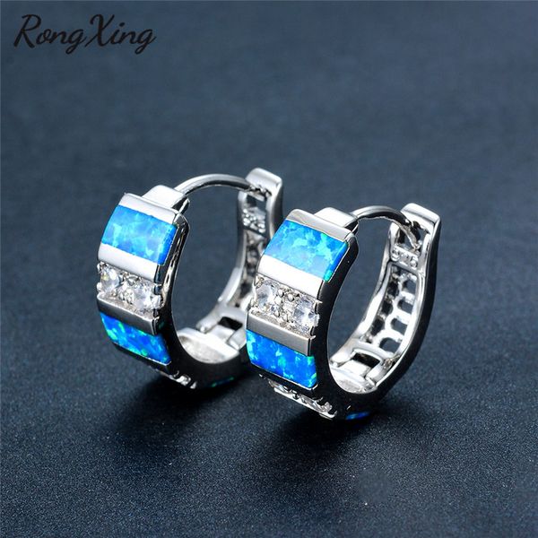 rongxing 925 sterling silver filled blue/white fire opal hoop earrings for women fashion charming white zircon earring ear0689, Golden;silver
rongxing 925 sterling silver filled blue/white fire opal hoop earrings for women fashion charming white zircon earring ear0689, Golden;silver