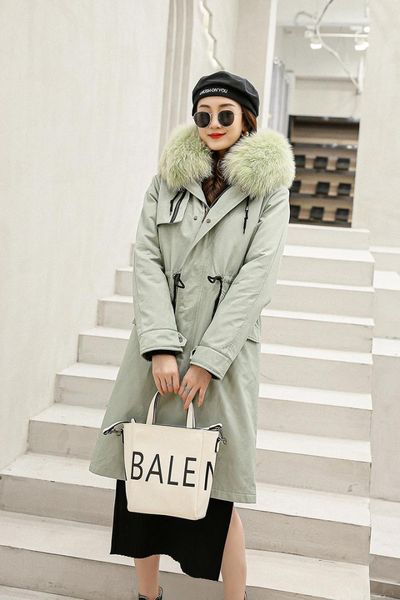 winter women's long knee length detachable fur collar rex fur liner cotton padded coat f1116, Black
winter women's long knee length detachable fur collar rex fur liner cotton padded coat f1116, Black