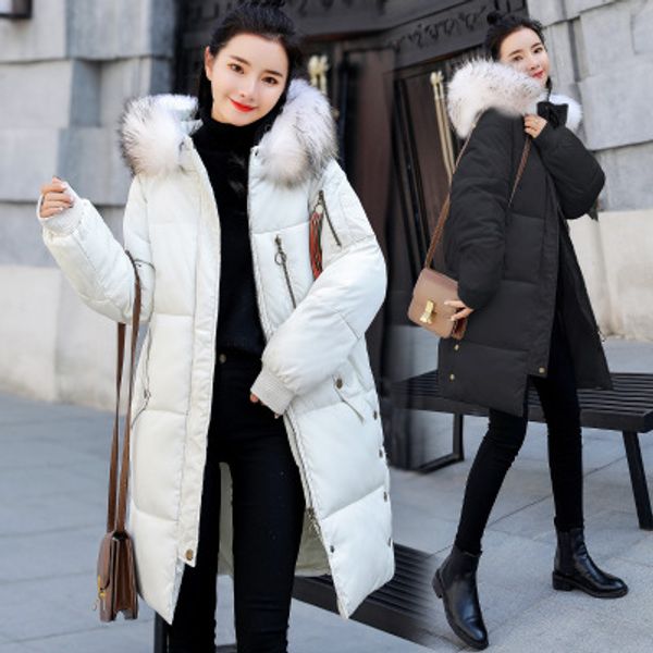 women's down & parkas women winter long coats fur collar solid jackets female loose casual thick warm cotton padded outwear, Black
women's down & parkas women winter long coats fur collar solid jackets female loose casual thick warm cotton padded outwear, Black