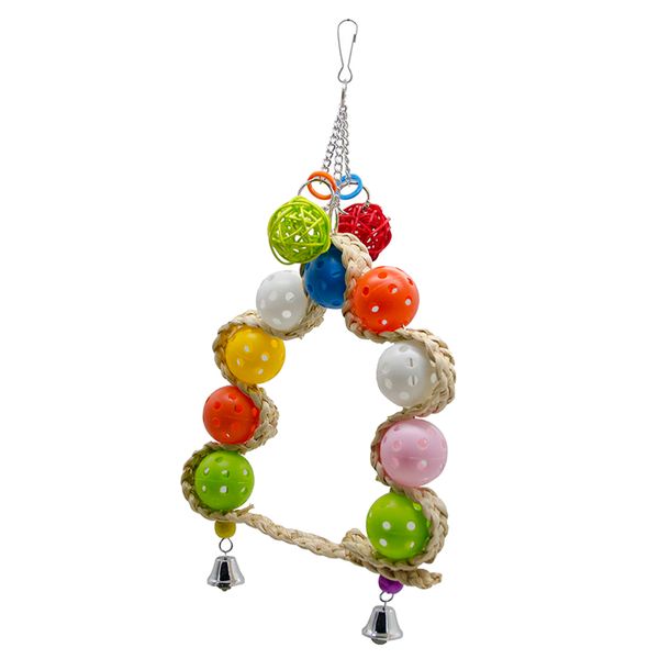 hanging perch toy for small parakeets cockatiels, conures, macaws, parrots, love birds, finches
hanging perch toy for small parakeets cockatiels, conures, macaws, parrots, love birds, finches