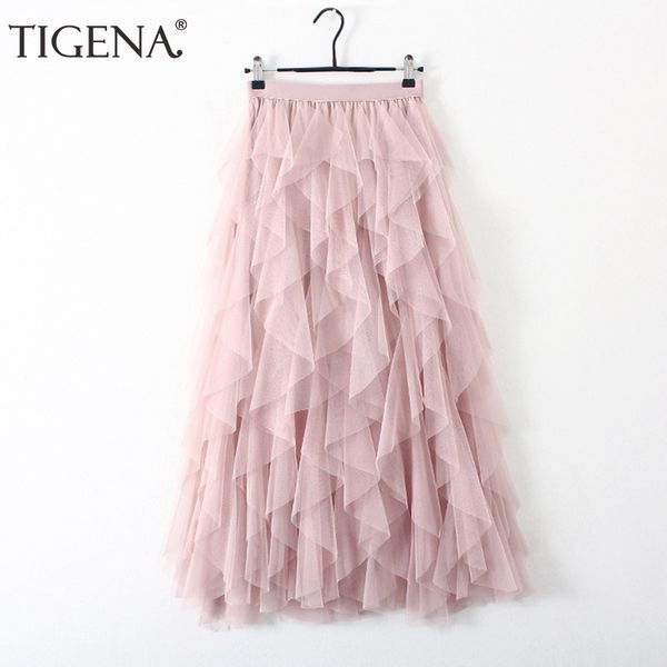 tigena fashion design long maxi tutu tulle skirts women 2018 autumn winter korean high waist pleated skirt female black pink
tigena fashion design long maxi tutu tulle skirts women 2018 autumn winter korean high waist pleated skirt female black pink