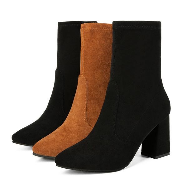 2020 new women's high heels boots suede shoes woman pointed toe solid color platform leisure women's spring boots size 34-40, Black
2020 new women's high heels boots suede shoes woman pointed toe solid color platform leisure women's spring boots size 34-40, Black