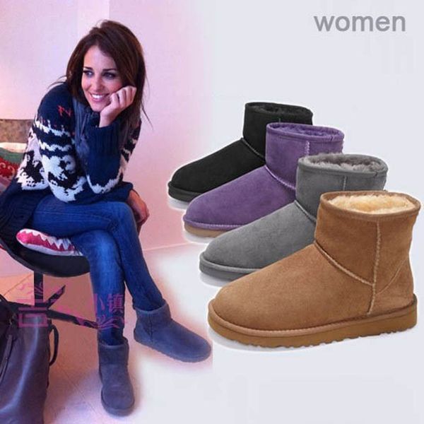 wholesale men women 5854 australia classic mini snow boots cowhide genuine leather warm winter shoes, Black
wholesale men women 5854 australia classic mini snow boots cowhide genuine leather warm winter shoes, Black