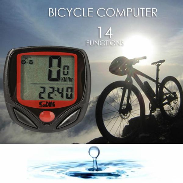 

sunding sd-548b mini wired bike bicycle computer waterproof cycling odometer speedometer lcd screen digital bike speedometer