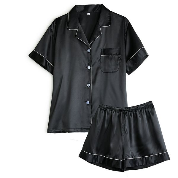 women's sleepwear women silk pajama sets satin pijama turn-down collar lady long sleeve spring nightwear 2 pieces homewear, Black;red
women's sleepwear women silk pajama sets satin pijama turn-down collar lady long sleeve spring nightwear 2 pieces homewear, Black;red