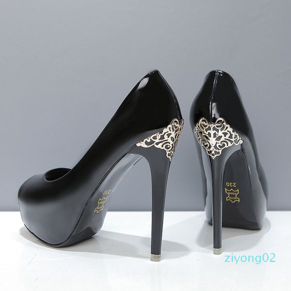 luxury designer shoes metal flower carved patent pu leather peep toe platform high heels white nude pink black 12cm size 34 to 39 z2
luxury designer shoes metal flower carved patent pu leather peep toe platform high heels white nude pink black 12cm size 34 to 39 z2