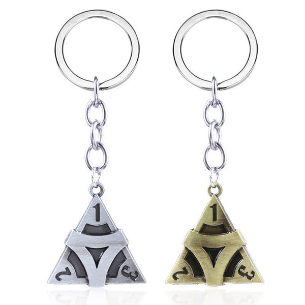 mobile games identity v clue pieces keychain for men and women 2 color triangle keyring pendant accessories, Silver
mobile games identity v clue pieces keychain for men and women 2 color triangle keyring pendant accessories, Silver