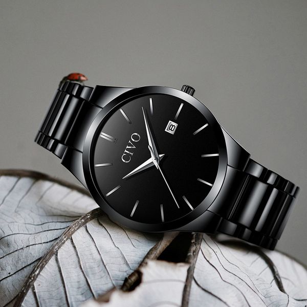 civo mens watches waterproof date calendar analogue watch for men black stainless steel quartz wrist watch reloj de hombre, Slivery;brown
civo mens watches waterproof date calendar analogue watch for men black stainless steel quartz wrist watch reloj de hombre, Slivery;brown