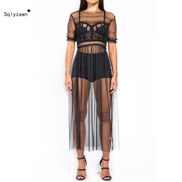 women summer maxi fluorescent pleated mesh see through long dress streetwear neon transparent ruffle beach dress plus size 3xl, Black;gray
women summer maxi fluorescent pleated mesh see through long dress streetwear neon transparent ruffle beach dress plus size 3xl, Black;gray