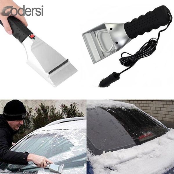 

electric heated car ice scraper automobiles cigarette lighter snow removal shovel windshield glass defrost clean tools 12v