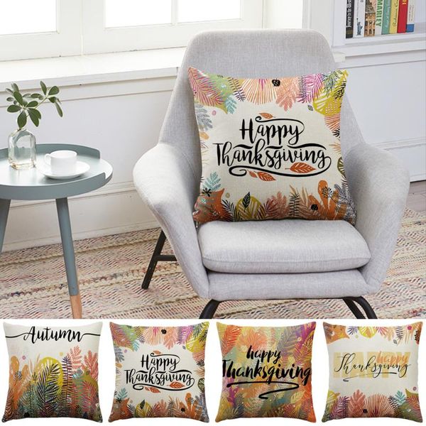 happy fall thanksgiving day soft linen pillow cover cushion sofa waist throw cover 45cm*45cm bed home decoration
happy fall thanksgiving day soft linen pillow cover cushion sofa waist throw cover 45cm*45cm bed home decoration
