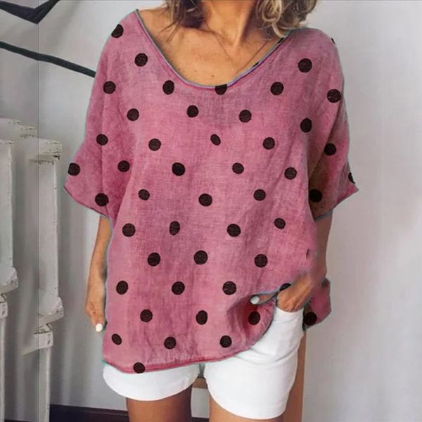 womens blouse beach summer loose casual dot fashion holiday baggy blouse, White
womens blouse beach summer loose casual dot fashion holiday baggy blouse, White