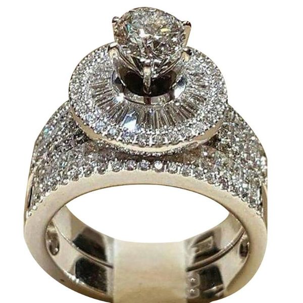 fashion women 2pcs/set cubic zirconia statement engagement finger ring jewelry, Silver
fashion women 2pcs/set cubic zirconia statement engagement finger ring jewelry, Silver