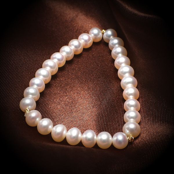 8-9mm natural water pearls individually wrapped round freshwater pearl bracelet lady pearl jewelry wholesale manufacturers, Black
8-9mm natural water pearls individually wrapped round freshwater pearl bracelet lady pearl jewelry wholesale manufacturers, Black