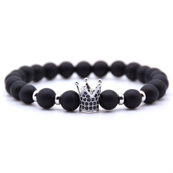 popular womens gold plated alloy crown charm beaded strands bracelet natural lava stone bracelets, Black
popular womens gold plated alloy crown charm beaded strands bracelet natural lava stone bracelets, Black