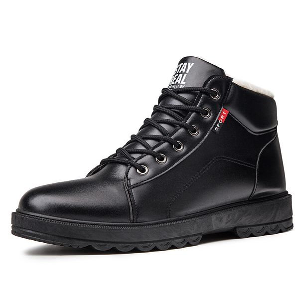 leather shoes boots men snow boots winter shoes waterproof men motorcycle sneakers outdoor fashion casual platform mens warm boots, Black
leather shoes boots men snow boots winter shoes waterproof men motorcycle sneakers outdoor fashion casual platform mens warm boots, Black