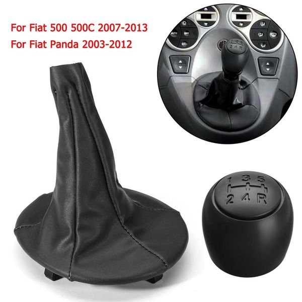 5 speed car gear shift knob head pu leather gaiter boot cover for panda 2003-2012 /500 500c 2007-2013
5 speed car gear shift knob head pu leather gaiter boot cover for panda 2003-2012 /500 500c 2007-2013