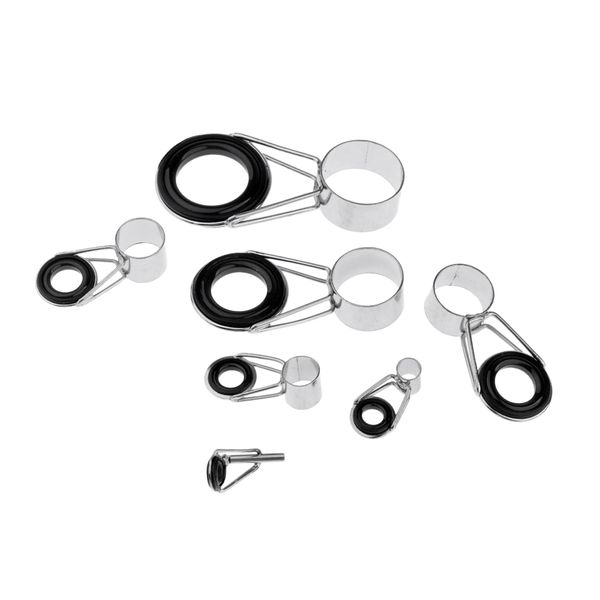 7pcs steel & ceramic fishing rod guides rod repair kit diy tip eye rings 7 mixed sizes fishing rods accessories
7pcs steel & ceramic fishing rod guides rod repair kit diy tip eye rings 7 mixed sizes fishing rods accessories
