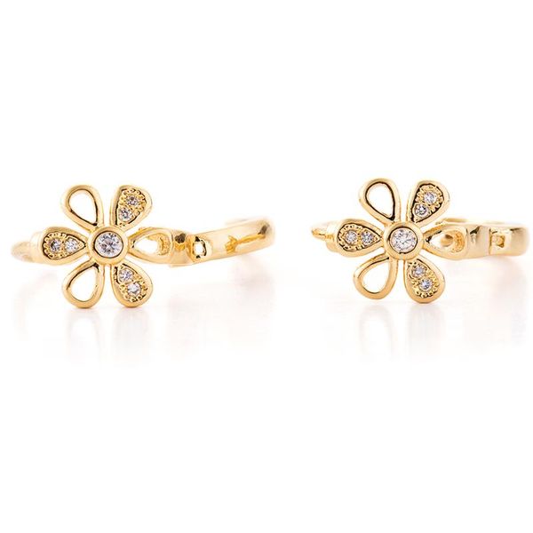 gold color cubic zirconia flower huggies earring small hoop earrings anti-allergic jewelry for women, Golden;silver
gold color cubic zirconia flower huggies earring small hoop earrings anti-allergic jewelry for women, Golden;silver