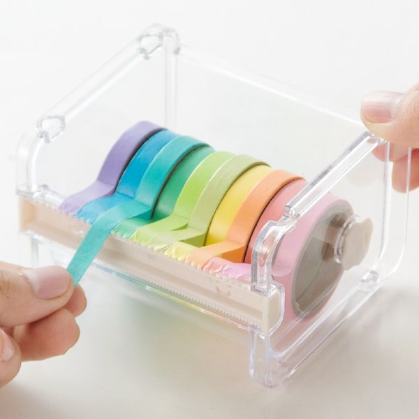 creative washi tape cutter set tape tool office stationery transparent holder dispenser school supplies
creative washi tape cutter set tape tool office stationery transparent holder dispenser school supplies