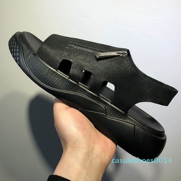 summer gladiator sandals flats men fashion luxury 100%real leather casual shoes punk platform sandalias hombre beach slippers c14, Black
summer gladiator sandals flats men fashion luxury 100%real leather casual shoes punk platform sandalias hombre beach slippers c14, Black