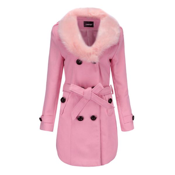 woolen coat female long section women's windbreaker winter korean version large fur collar button pocket double-side woolen coat, Black
woolen coat female long section women's windbreaker winter korean version large fur collar button pocket double-side woolen coat, Black