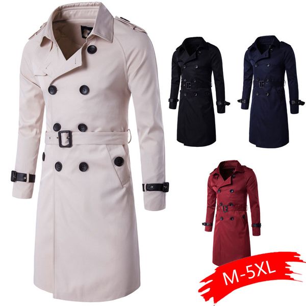 new trench coat men brand clothing mens trench coat 2019 new fashion designer men long autumn winter plus size, Tan;black
new trench coat men brand clothing mens trench coat 2019 new fashion designer men long autumn winter plus size, Tan;black