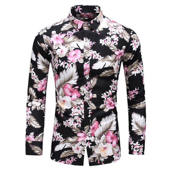 men black casual shirt long sleeve printed social shirt male regular fit hawaiian fancy blouse 4xl 5xl 6xl 7xl, White;black 
men black casual shirt long sleeve printed social shirt male regular fit hawaiian fancy blouse 4xl 5xl 6xl 7xl, White;black