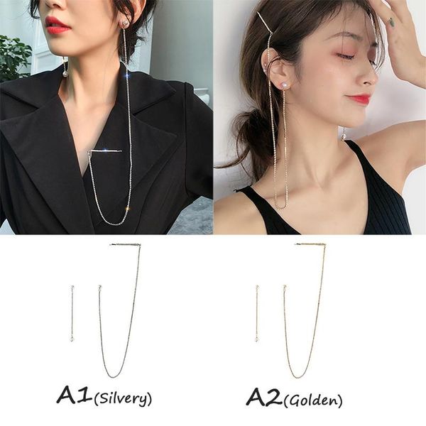 long tassel chain hair pin earring pendant cartilage cuff brooch pearl rhinestone clip earring woman jewelry gifts evwrt, Black
long tassel chain hair pin earring pendant cartilage cuff brooch pearl rhinestone clip earring woman jewelry gifts evwrt, Black